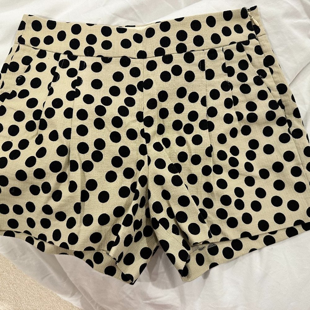 JCrew High waisted polka dot shorts